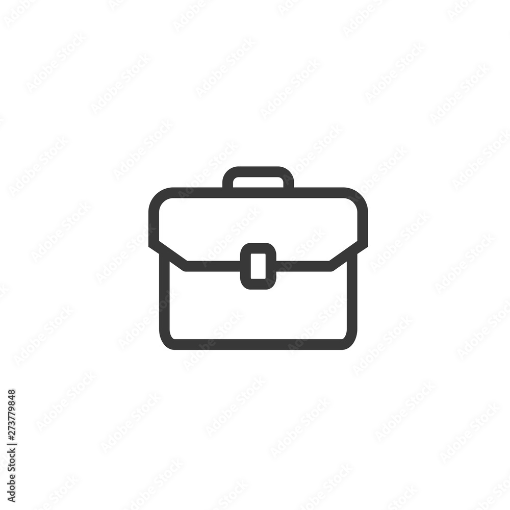 Aufkleber briefcase icon. bag symbol. flat vector sign isolated on white background. simple vector illustratio