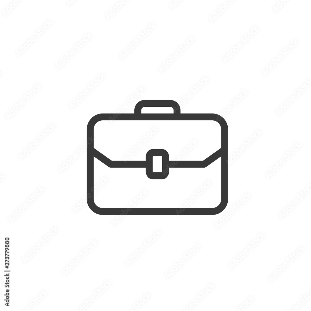 Poster briefcase icon. bag symbol. flat vector sign isolated on white background. simple vector illustratio