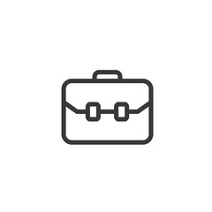 Briefcase icon. Bag symbol. Flat vector sign isolated on white background. Simple vector illustration for graphic and web design.