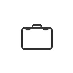 Briefcase icon. Bag symbol. Flat vector sign isolated on white background. Simple vector illustration for graphic and web design.