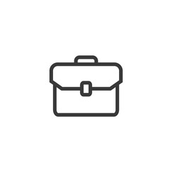 Briefcase icon. Bag symbol. Flat vector sign isolated on white background. Simple vector illustration for graphic and web design.