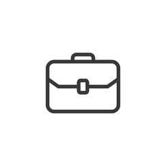 Briefcase icon. Bag symbol. Flat vector sign isolated on white background. Simple vector illustration for graphic and web design.