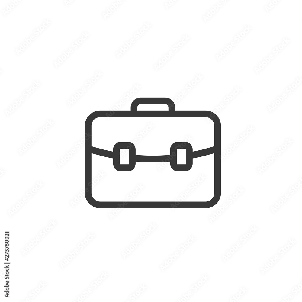 Poster briefcase icon. bag symbol. flat vector sign isolated on white background. simple vector illustratio