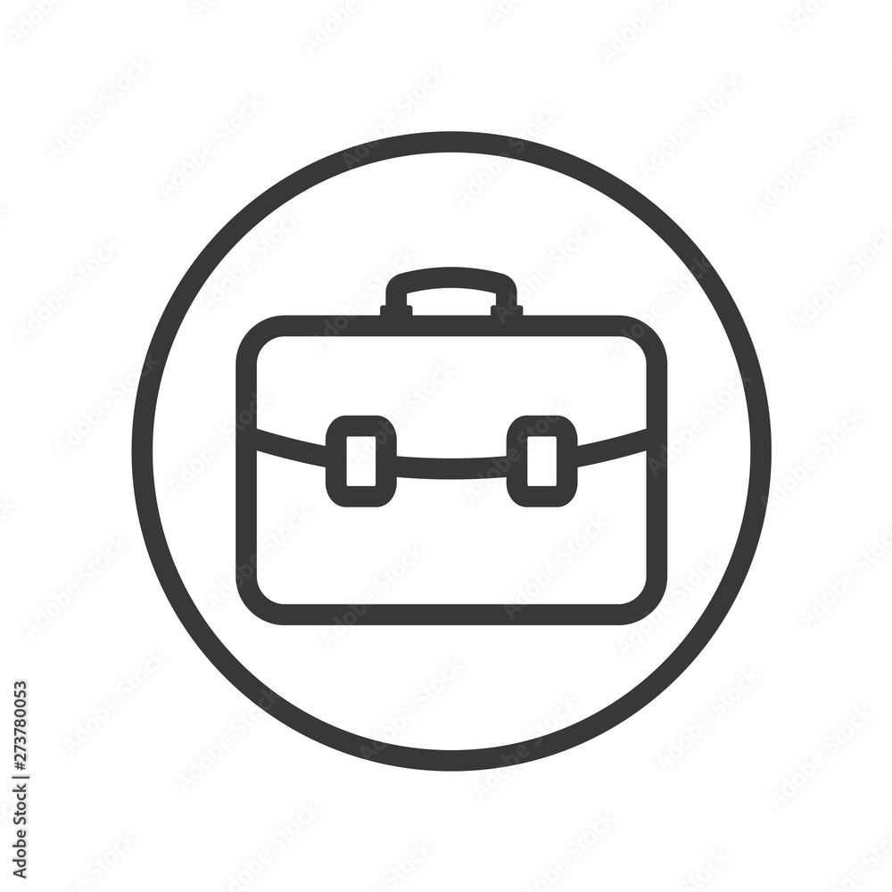 Poster briefcase icon. bag symbol. flat vector sign isolated on white background. simple vector illustratio