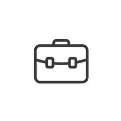 Briefcase icon. Bag symbol. Flat vector sign isolated on white background. Simple vector illustration for graphic and web design.