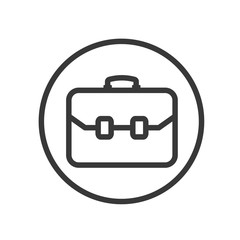 Briefcase icon. Bag symbol. Flat vector sign isolated on white background. Simple vector illustration for graphic and web design.