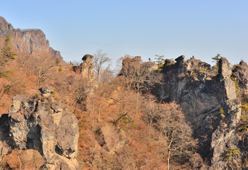 妙義山の岩峰