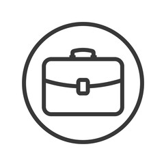 Briefcase icon. Bag symbol. Flat vector sign isolated on white background. Simple vector illustration for graphic and web design.