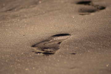 footprints in sand