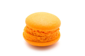Sweet colourful  macaroons isolated on white