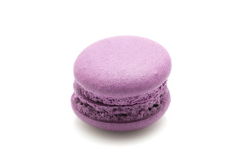 Sweet colourful  macaroons isolated on white