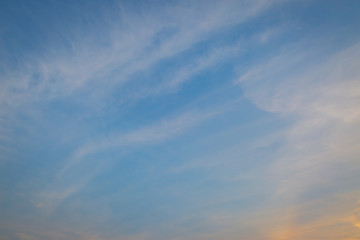 Sky and clouds before sunset
