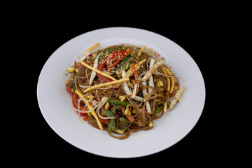 Bean Sprout, glass noodle with vegetables