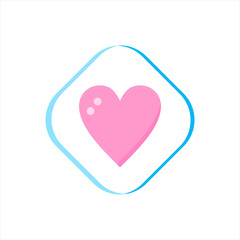 colorful heart icon button