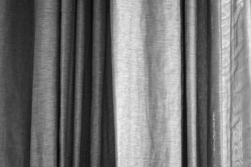 Fototapeta premium White and gray curtains at the windows