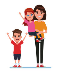 Fototapeta premium family avatar cartoon character portrait