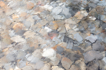 Image of surface water with rocks underwater
