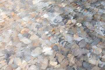 Image of surface water with rocks underwater