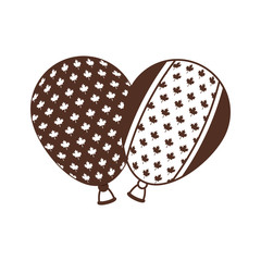 Maple leaf balloon and Canada design