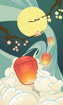 The Lantern Festival illustrations