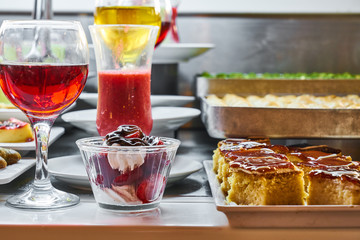 Catering buffet food in luxury restaurant
