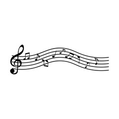 music notes icon logo