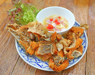 Deep-Fried Sea Bass With Fish Sauce