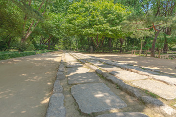 Sacred stone path at the Jongmyo shrine, Seoul