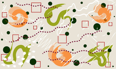 Creative universal artistic background. Hand drawn textures. Trendy Graphic Design for banner, poster, card, cover, invitation, placard, brochure or header.