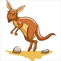 kangaroo vector graphic cartoon