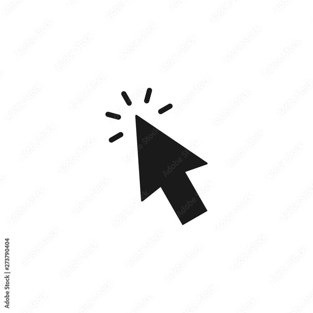 Poster cursor icons click set vector for web design