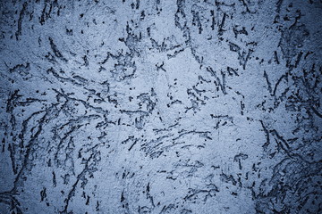 Raw blue cement wall with the many scratched pattern as abstract textured and background
