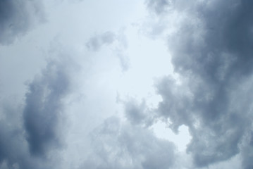 Gray sky. Rainy day. Background.