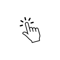 Hand Cursor icons click set symbol vector for web