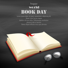 World Book Day in April on black background