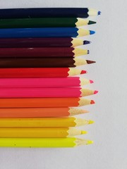 color pencils isolated on white background