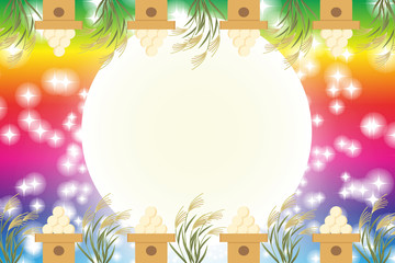 #Background #wallpaper #Vector #Illustration #design #free #free_size #charge_free #colorful #color rainbow,show business,entertainment,party,image  背景素材壁紙,イラスト,お月見,伝統行事,ススキ,満月,十五夜,中秋の名月,団子,光,キラキラ,無料