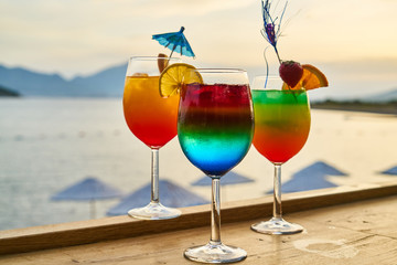 Tasty alcoholic beverage in a hotel