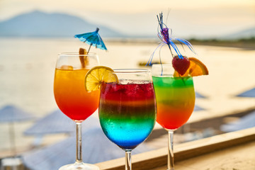 Tasty alcoholic beverage in a hotel