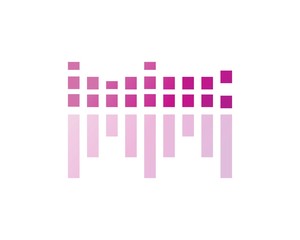 Audio Sound logo template wave design concept icon