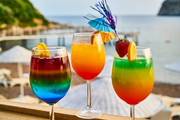 Tasty alcoholic beverage in a hotel