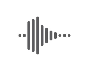 Audio Sound logo template wave design concept icon