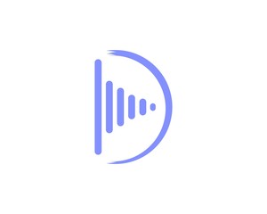Audio Sound logo template wave design concept icon