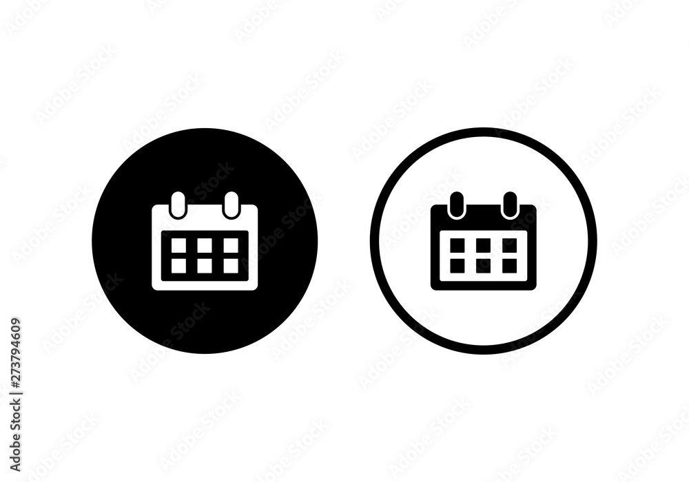 Poster celendar icon set vector. symbol for web site computer and mobile vector