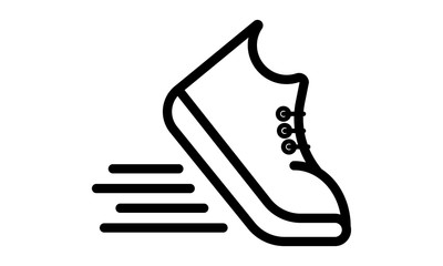 Running shoes icon for sports and fitness concepts