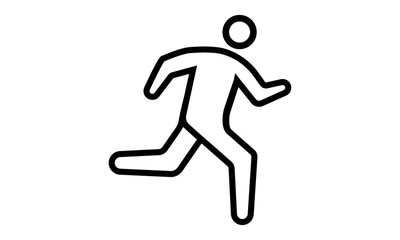 Fototapeta na wymiar Running icon. Man running icon. Running man icon outline - Vector