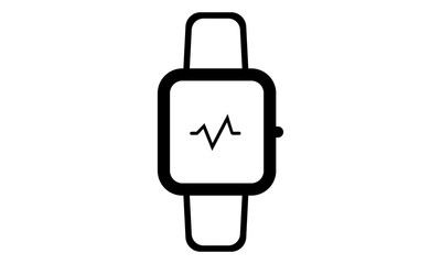 Fitness tracker icon for sport and health monitoring
