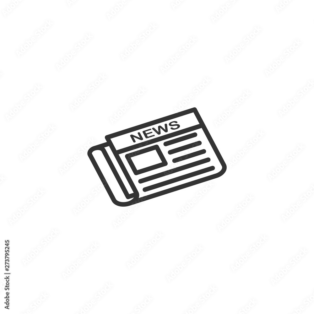 Poster newspaper icon black color editable. newspaper symbol flat vector sign isolated on white background.
