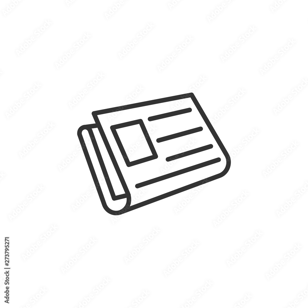 Poster newspaper icon black color editable. newspaper symbol flat vector sign isolated on white background.