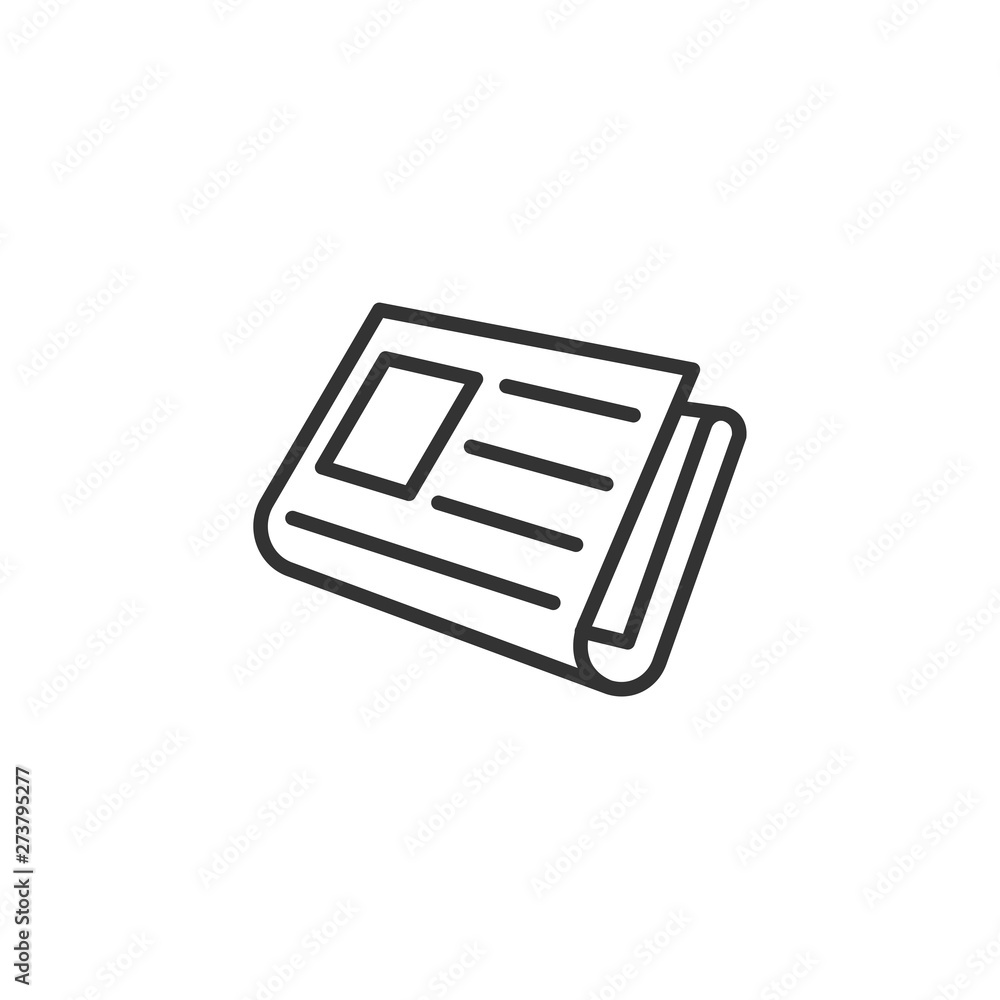 Poster newspaper icon black color editable. newspaper symbol flat vector sign isolated on white background.